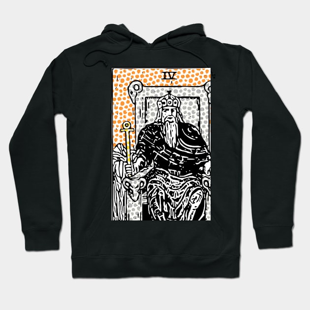 Modern Tarot Design - 4 The Emperor Hoodie by annaleebeer